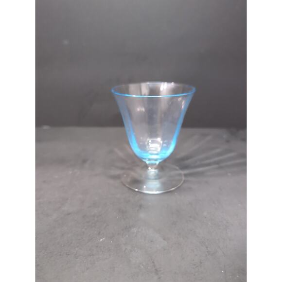 Fostoria Oyster Fruit Cocktail Glass, Azure‎ Optics 3.5", Vintage Glassware - Picture 3 of 10